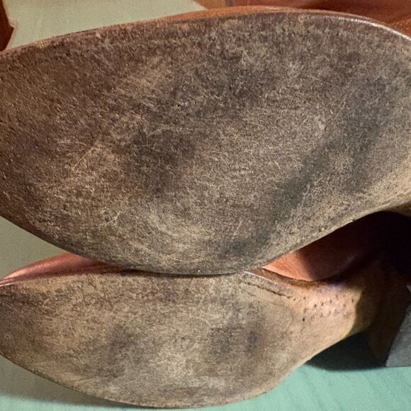 Vintage Mens J Chisholm 911 Brown Leather Cowboy Western Boots Size 9 D - Picture 9 of 11